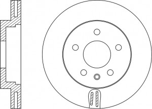 Диск тормозной VW Amarok (10-) передний (1шт.) NIBK RN1511 NIBK