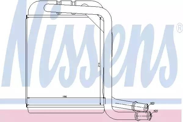 Радиатор отопителя VW Multivan (03-) NISSENS 73976 NISSENS