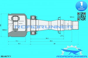 RR-0017CV Шрус внутренний, , шт RR-0017CV ROADRUNNER