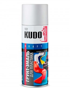 Грунт-эмаль для пластика белый RAL 9003 аэрозоль 520мл KUDO KU-6003 KUDO