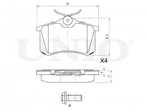 Колодки тормозные диск. задние BRP-20224 UNIO