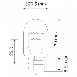 лампа 24В поворотов, габариты A 24- 5 BA15S 62405 MAYAK