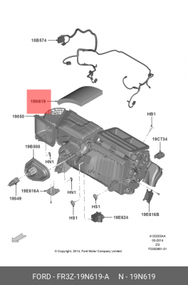 Фильтр воздушный салона FORD Mustang (15-) OE FR3Z-19N619-A FORD