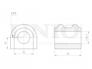 Втулка переднего стабилизатора RMP-10156 UNIO