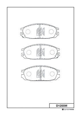 Колодки тормозные дисковые D1200M D1200M MK KASHIYAMA
