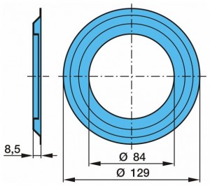 шайба! ступицы под 33116 маслоотраж 84x128x8.5 BPW ECO 6.5-9T 0301093330 BPW