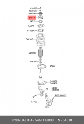 Опора амортизатора HYUNDAI Solaris (11-) переднего OE 54611-1J000 HYUNDAI KIA