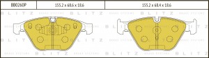 Колодки тормозные дисковые передние BMW 3(E90,91,92,93) 06- BB0260P BB0260P BLITZ