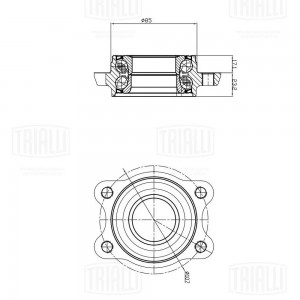 Ступица Audi A4 (00-) (перед. с подшип.) (MR 1831) MR 1831 TRIALLI