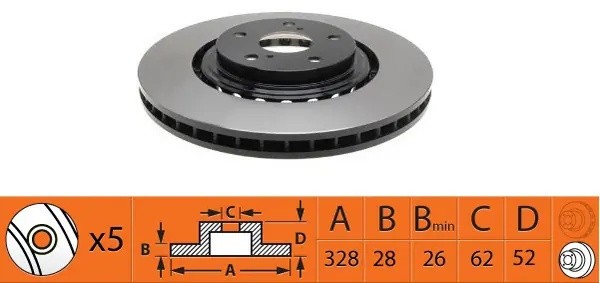 Диск тормозной передний TOYOTA RAV4 12- BR21201T BR21201T SB NAGAMOCHI