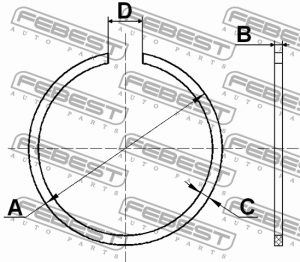 Кольцо стопорное RENAULT CLIO II 1998-2005 CC-2-72X2 CC-2-72X2 FEBEST