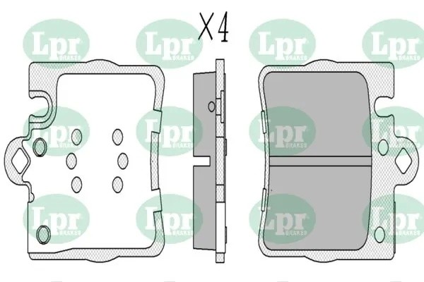 Колодки задние MERCEDES W203/W210 05P957 05P957 LPR