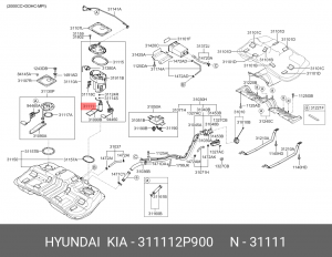 Насос топливный HYUNDAI EX6,8 (15-) дв.D4CC OE 311112P900 HYUNDAI KIA