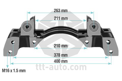 держатель скобы диск. тормоза! 6отв.лев. 22.5' Wabco\ PAN 19-1 Plus, SAF 20255 TTT AUTO