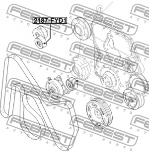 Ролик натяжной FIRD TRANSIT 00-13 2187-FYD1 2187-FYD1 FEBEST