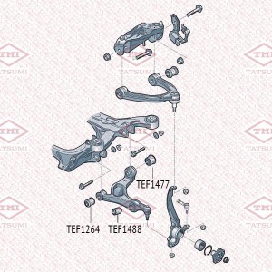 сайлентблок рычага нижнего задний!\ Audi Q7 06>, Porsche Cayenne 02>, VW Touareg TEF1477 TATSUMI