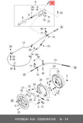 БОЛТ M8 0S08344169 MOBIS