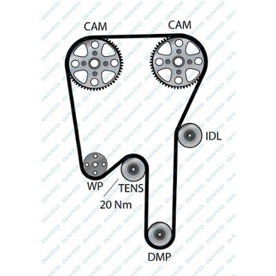 ремень ГРМ! 148x230H\ Renault Laguna/Safrane 2.0 16V, Volvo S40/70 1.6-2.0 95> 94600 DAYCO