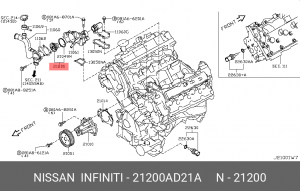 ТЕРМОСТАТ 21200-AD21A 21200-AD21A NISSAN
