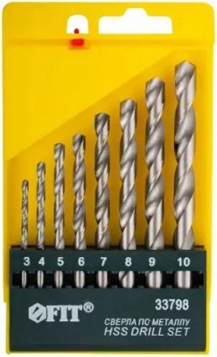 Набор сверл по металлу 3.0-10.0мм HSS (8шт.) FIT 33798 FIT