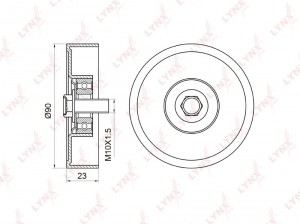SUZUKI GRAND VITARA (1998-2005) РОЛИК ОТДЕЛЬНО МЕТАЛЛИЧЕСКИЙ PB-5027 LYNXAUTO