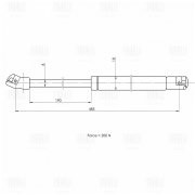 Упор газовый (амортизатор) Ford Kuga (08-) (стекла крышки багажника) (GS 1017) GS1017 TRIALLI