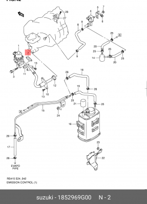 Прокладка 18529-69G00 18529-69G00 SUZUKI