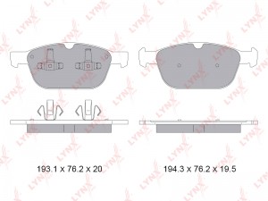колодки тормозные дисковые передние!\ Volvo XC60 10> BD-7820 LYNXAUTO