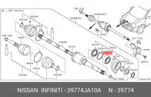 ПОДШИПНИК 39774-JA10A NISSAN