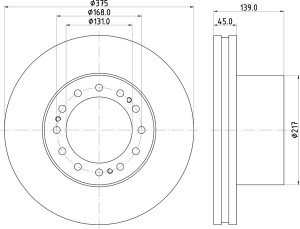 Диск тормозной SAF (375x45мм) (1шт.) DON CVD611 DON