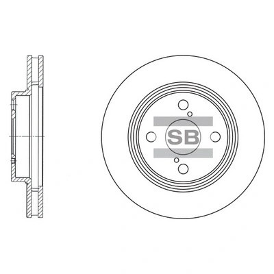 Диск тормозной TOYOTA Corolla (02-) передний (1шт.) SANGSIN SD4006 SANGSIN