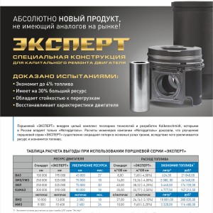 Гильза с поршнем ЗИЛ-130 (гильза,поршень,п/п,стоп.и упл.кол.,п/кол.) ЭКСПЕРТ МОТ 1301000108 MOTOR DETAL