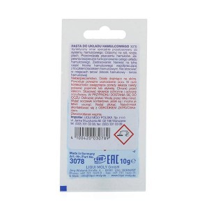 BREMSEN-ANTI-QUIETSCH-PASTE 10ГР КЕРАМИЧЕСКАЯ Не рекомендуется применять для сма 3078 LIQUI MOLY