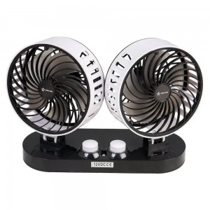 Вентилятор салонный 12В, 2х15"см (двойной, пластик, на скотч) /AIRLINE/ ACF-12-06 AIRLINE