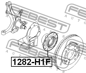 Ступица 1282-H1F 1282-H1F FEBEST