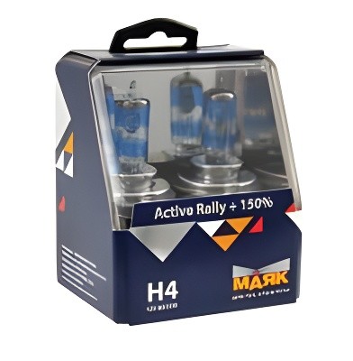 Лампа галогеновая головного света H4 P43t Active Rally + 150% 12V цена за компле 72420AR+150 MAYAK