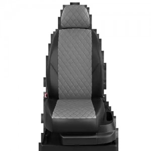 Авточехлы CHEVROLET Lacetti (04-) экокожа задняя спинка 40х60 черно-серые ромб к CH030402EC02RGRA AVTO LIDER 1