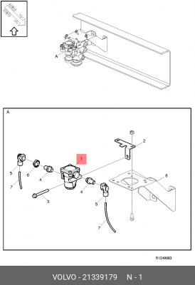 Клапан ограничения давления 8,5 bar , Резьба входа : М 16х1,5 , VOLVO 21339179 VOLVO