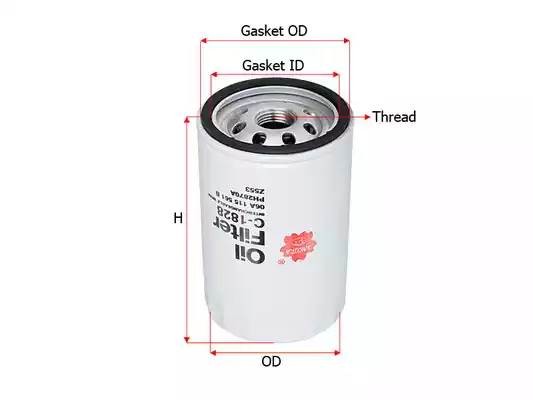 Фильтр масляный VW Golf (08-12) AUDI А4 (00-04) SAKURA C1828 SAKURA