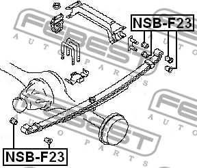 Втулка рессоры NISSAN ATLAS/ATLAS/CONDOR F23 199­2.01-2007.06 NSB-F23 NSB-F23 FEBEST