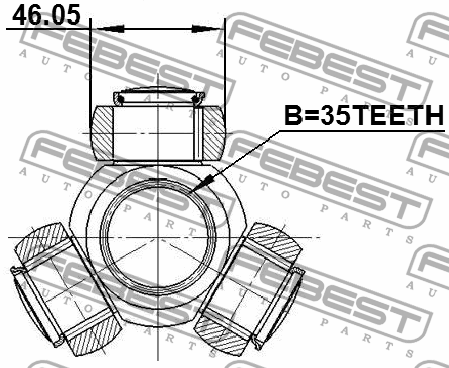 Трипоид TOYOTA AVALON GSX30 2005-2012 0416-CW5 0416-CW5 FEBEST