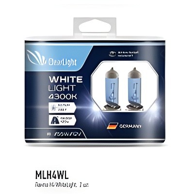 OSRAM H4 12V 60/55 P43T Cool Blue +20% (евробокс 2шт) P43t MLH4WL CLEAR LIGHT