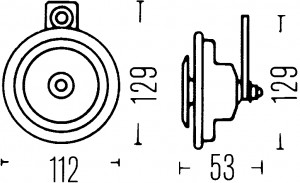 Устройство подачи звукового сигнала MB 3BA002768-382 HELLA