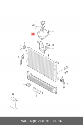 VW/SKODA/SEAT 6Q0 121 407 D VAG