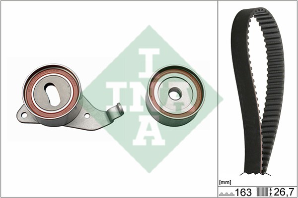 Ремень ГРМ [163x27] +2 ролика 530 0268 10 INA