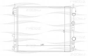 Радиатор RENAULT Logan/Clio 00-NISSAN Kubistar 03- KK0183 KK0183 FREE Z