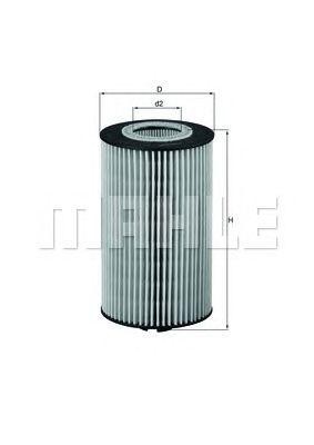 Фильтр масляный ATEGO H=149.5мм с коронкой; OX161D MAHLE KNECHT