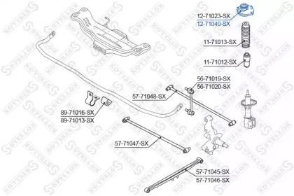 опора амортизатора заднего правого!\ Mazda 323 all 98> 12-71040-SX STELLOX