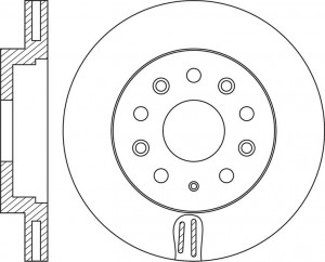 Диск тормозной VW Golf (14-) передний вентилируемый (1шт.) NIBK RN1661 NIBK