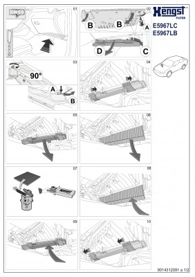 Фильтр салона E5967LC HENGST